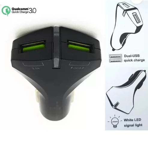 30W Dual USB Fast Car Charger