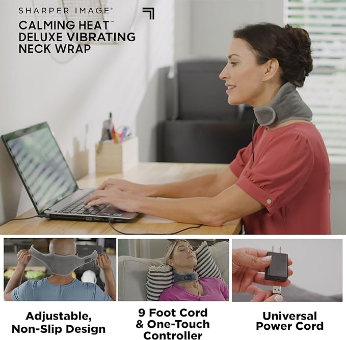 Heat Massaging Neck Wrap with Vibrations