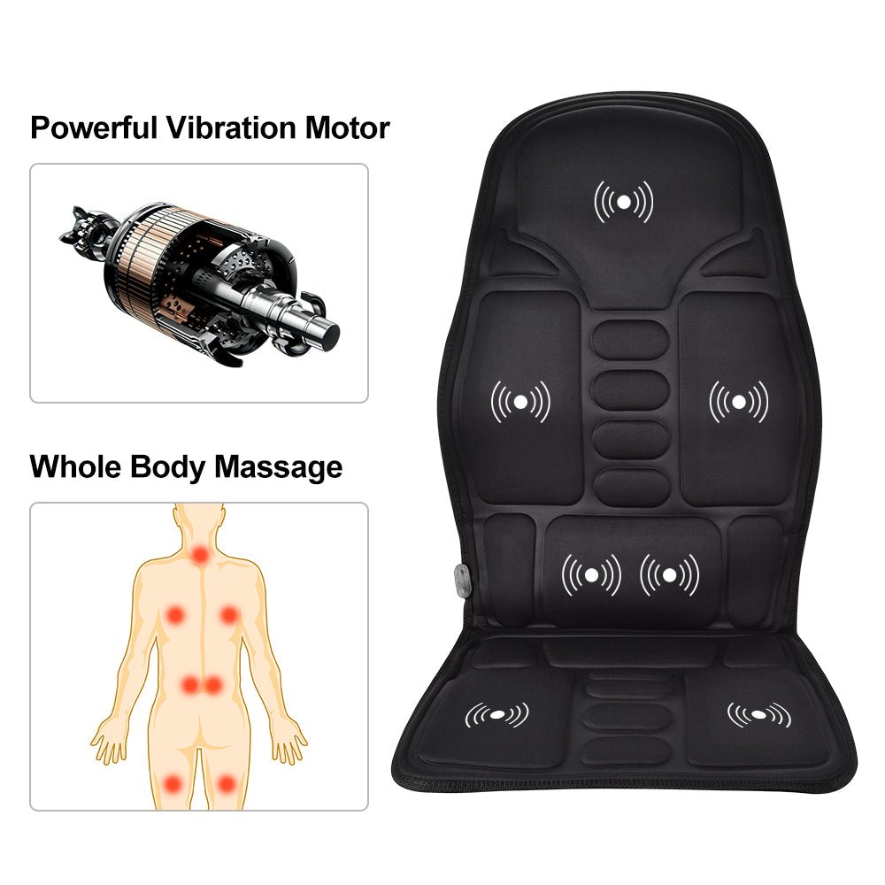 Portable Massage Seat Topper with Heat, Vibration, and Adjustable Modes for Relaxation and Pain Relief